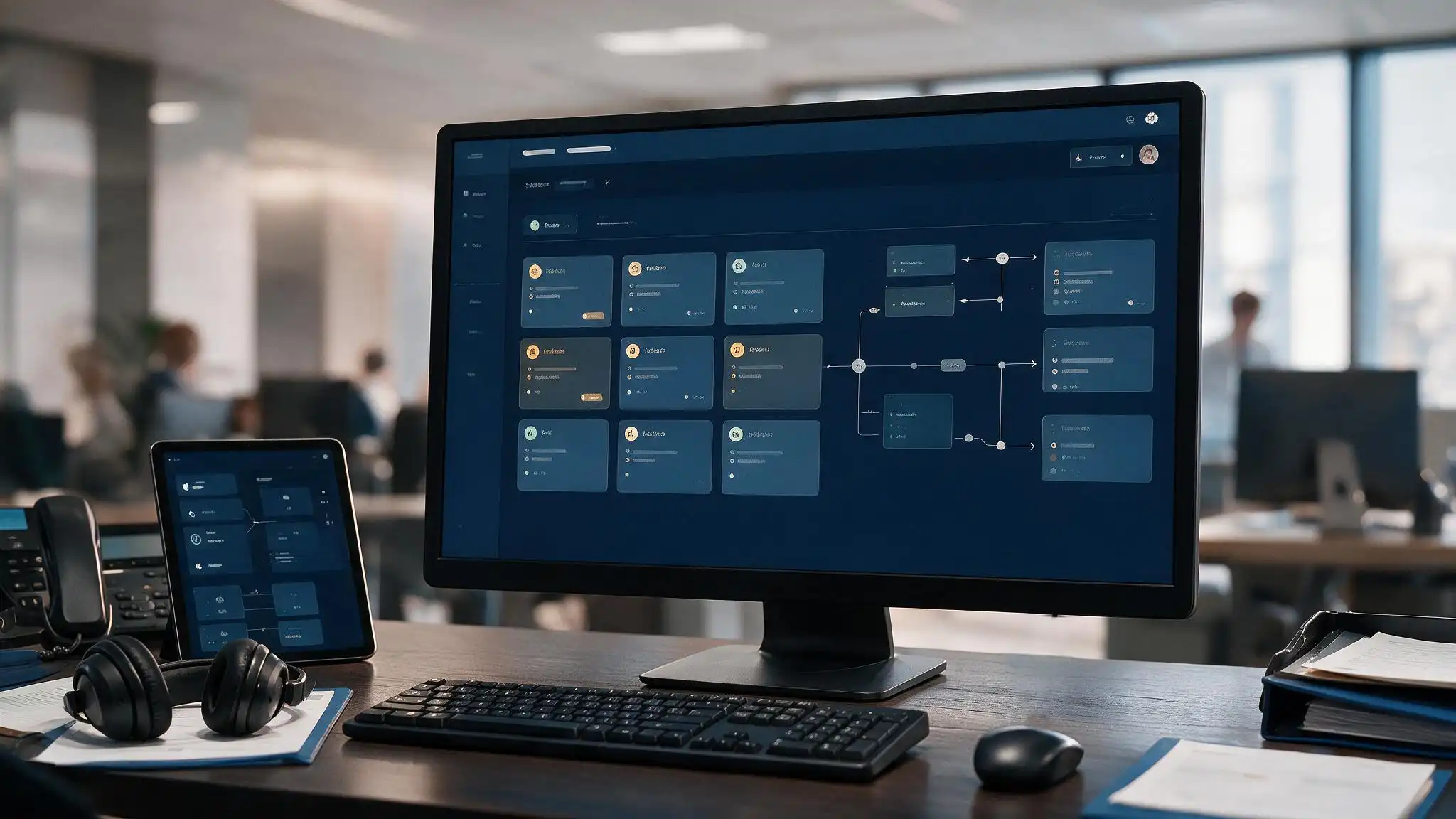 Help desk call center workflow